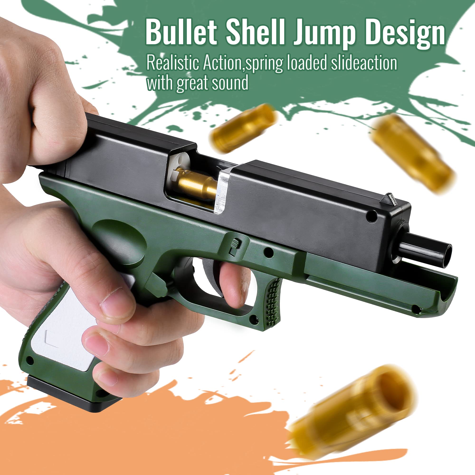 Buy QIANTO Shell Ejection Soft Bullet Toy Gun,Pistol Toys Foam Blaster Soft Bullet Play Gun with