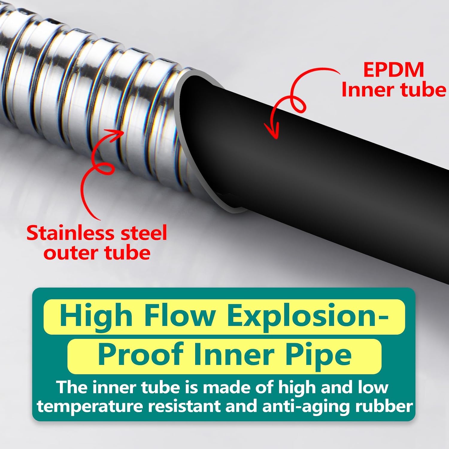 Kink-Shower Hoses Extra-long for Handheld Showerhead Hose