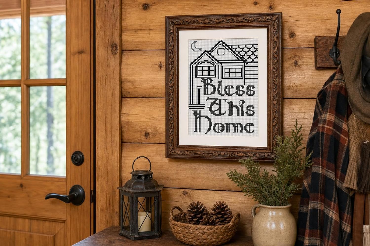 Pepita Needlepoint kit: Bless This Home, 7" x 10"