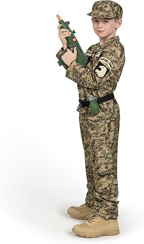 Miniatura 6 de Spooktacular Creations Disfraz del ejército para niños, disfraz militar para niños, disfraz de camuflaje para niños, fiestas de disfraces de