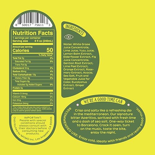 Miniatura 2 de Ghia Limón sin alcohol y sal Le Spritz, 8 onzas líquidas (paquete de 4)  Aperitivo espumoso inspirado en el Mediterráneo botánico  Vegano, sin