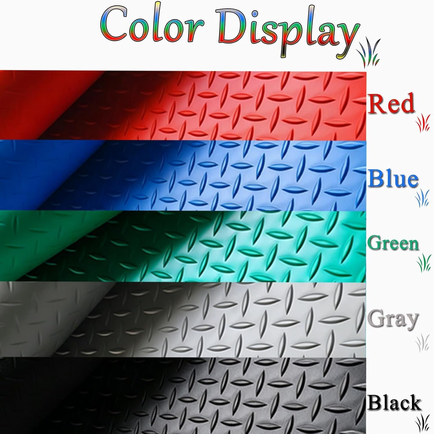 Cover Area PVC Garage Flooring Roll, 1.2x2m,1.2x5m,1.2x6m,1.3x2m,1.3x5m, Waterproof Floor Protection, Durable, Non-Skid, for Under Car, RV, Gym(Red,1.3x6m/4.2x19.6ft)