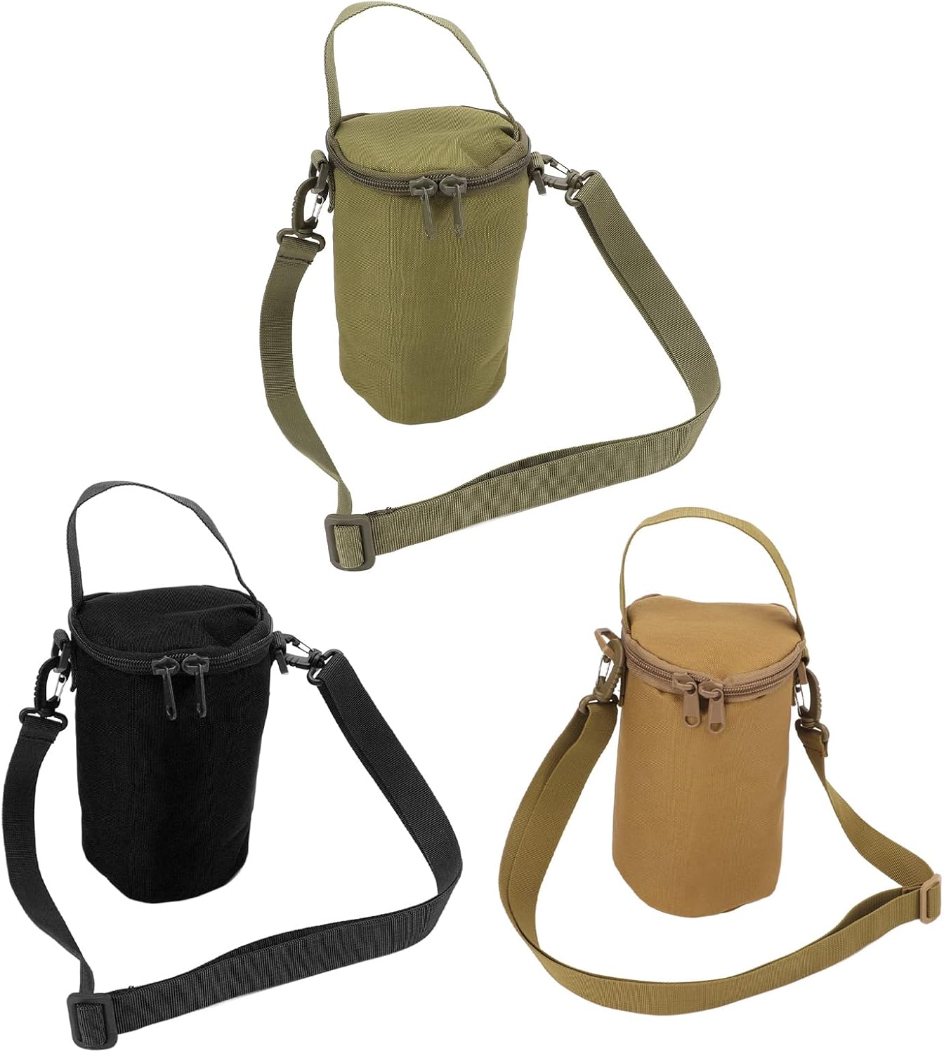 Gas Cylinder Cover, Camping Gas Lamp Lights Handle Bags Double Zipper Portable Propane Tank Carrying Bag Multifunctional Pouch with Shoulder Strap for Camping Hiking(Black) - Image 9