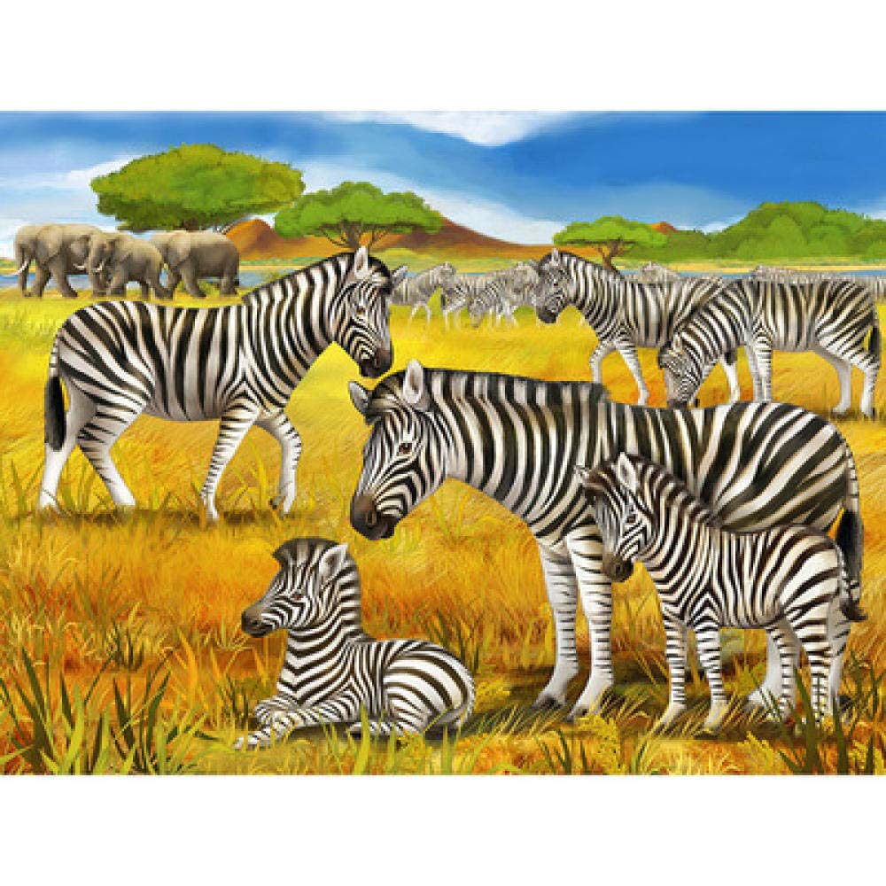 Diamant peinture bricolage zèbre 5D broderie mosaïque craft 30x40
