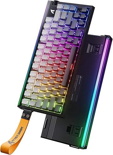 Interruptor magnético de teclado de disparo rápido ATTACK SHARK R85 HE con caja de luz personalizada, teclado mecánico con cable del 75%, tasa de