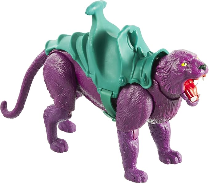 Figura articulada Panthor de Masters del Universo Orígenes con armadura completa