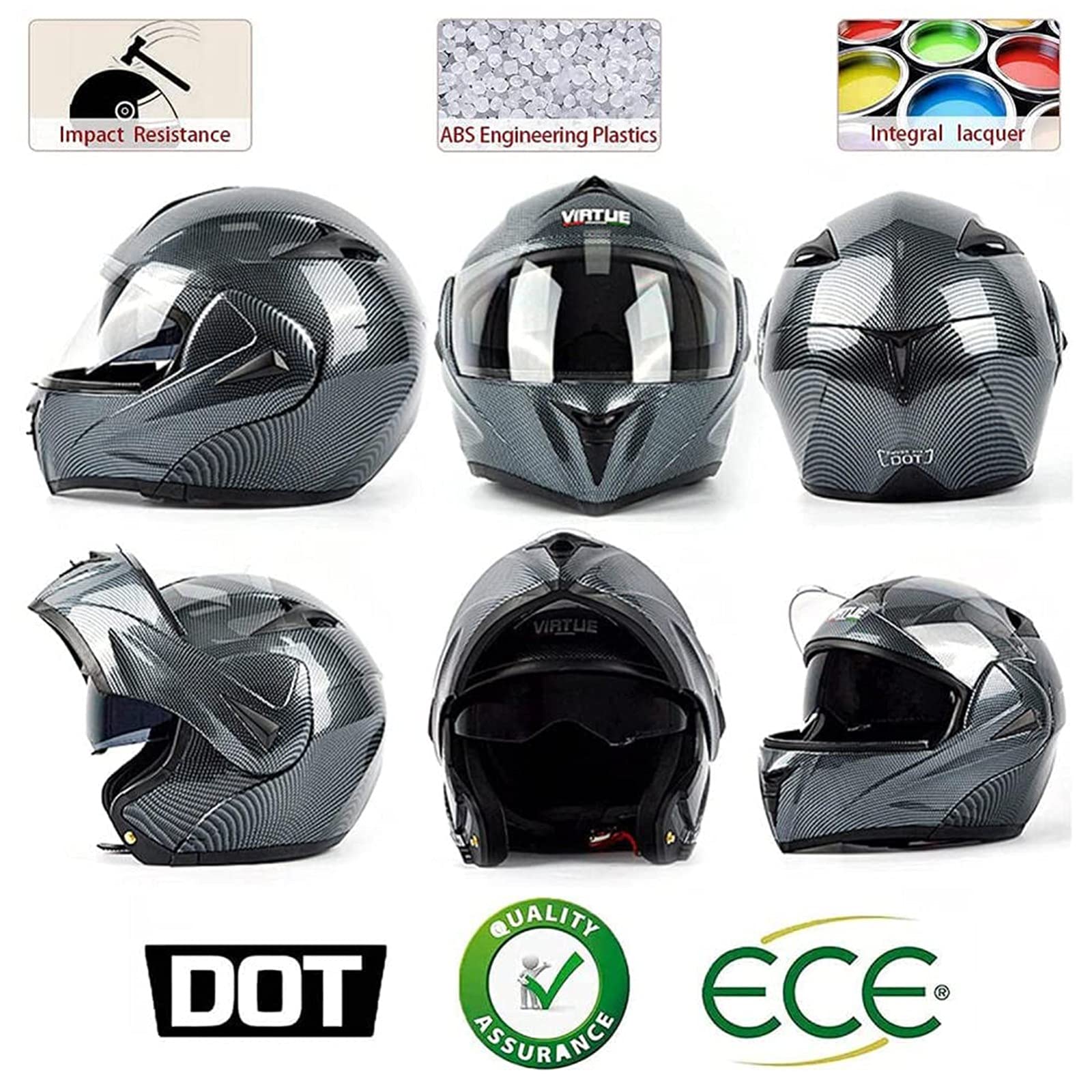 Motorhelm, bluetooth, modulaire integraalhelm, met modulaire cross