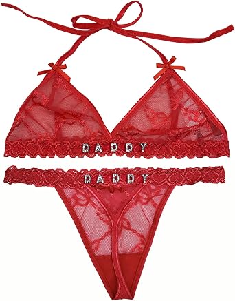 Personalized Thongs with Name - Custom Thong with Name Bra Set, Personalized Gifts, Custom Funny Name Underwear