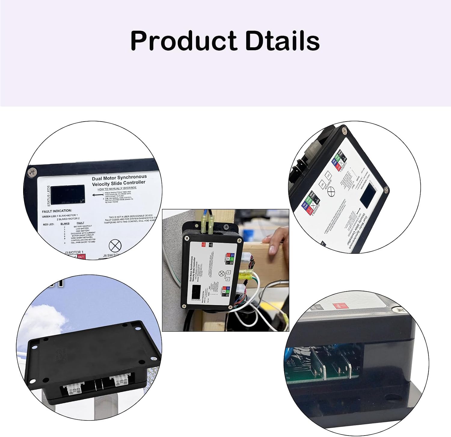 13398-DO Dual Synchronous Velocity Slide Controller Replacement for Controller V-Sync II RV 211852 in-Wall Slide-Out 13398-C2