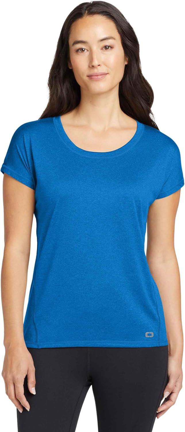 OGIO Women's Pulse Dolman Tee | Moisture Wicking Shirt for Women, Loose Fitting Short Sleeve Top