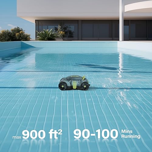 Miniatura 6 de VINGLI Aspiradora robótica inalámbrica para piscinas, limpiador automático de piscinas para piscinas sobre el suelopiscinas enterradas de hasta 900