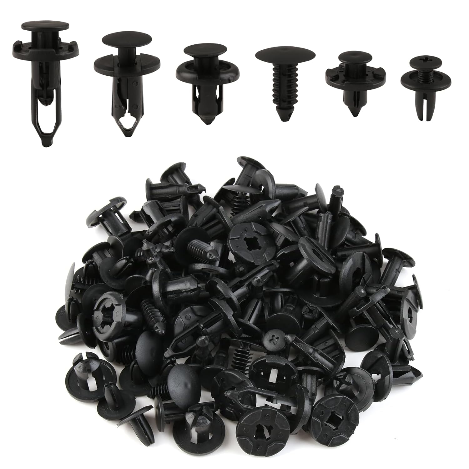 Generic Plastic Rivets Car Clips, 200pcs Automotive Push