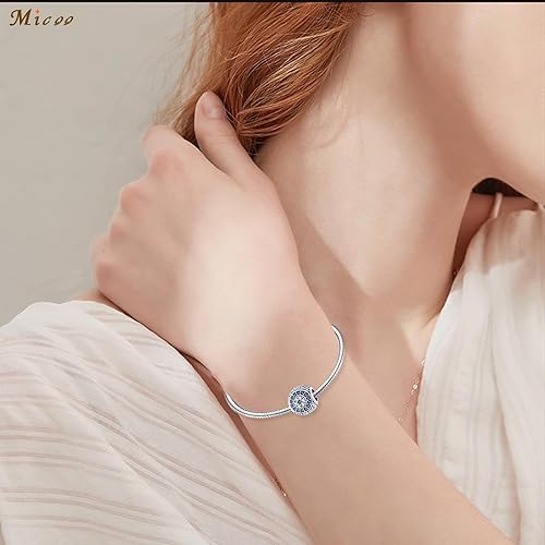 Miniatura 3 de MICOO Dijes de plata de ley 925 para pulseras y collares, colgantes de mal de ojo, dijes de mariposa, regalos del día de la madre, abalorios