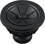 Blanco Essential Garbage Disposal Flange with Waste Scraper - 3.5" Kitchen Sink Disposal Flange, Fits Standard 3-Bolt Garbage Disposals, Color-Coordinated for Blanco SILGRANIT Sinks, Coal Black