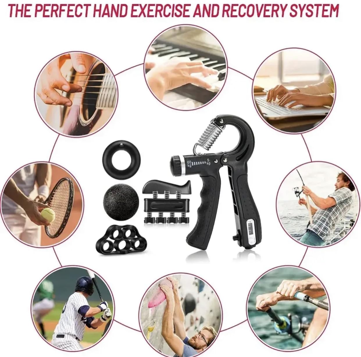Handtrainer Fingertrainer Fittness Trainer Set Hometrainer Trainingsset Muskelaufbau und zur Wiederherstellung von Verletzungen