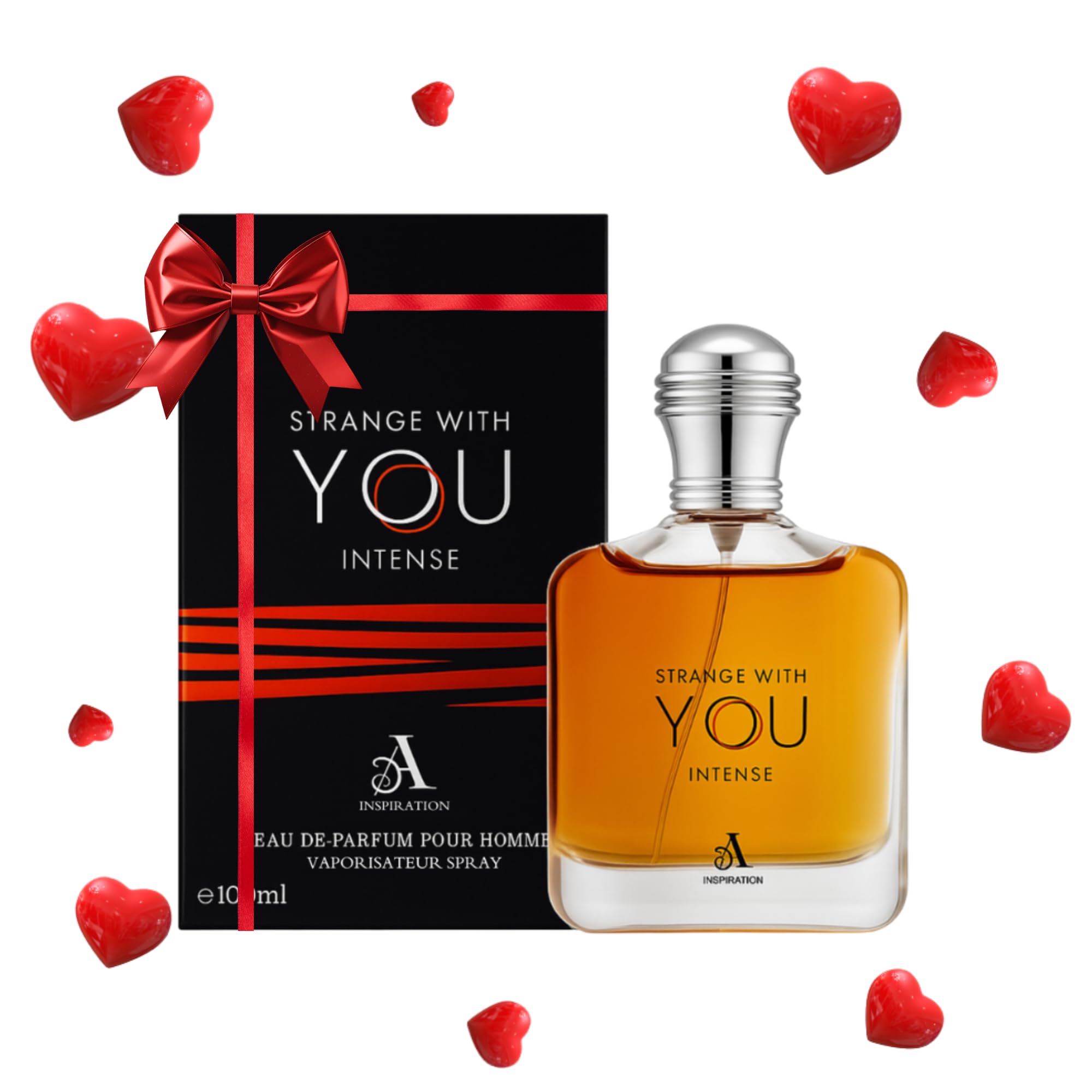 Valentines Gifts for Him, Strange With You Intense Perfume for Men Inspired By Str.onger with Y.ou I.ntensely, 100ml EDP Parfum men with Vanilla and Lavender Notes, Eau de Parfum for Men