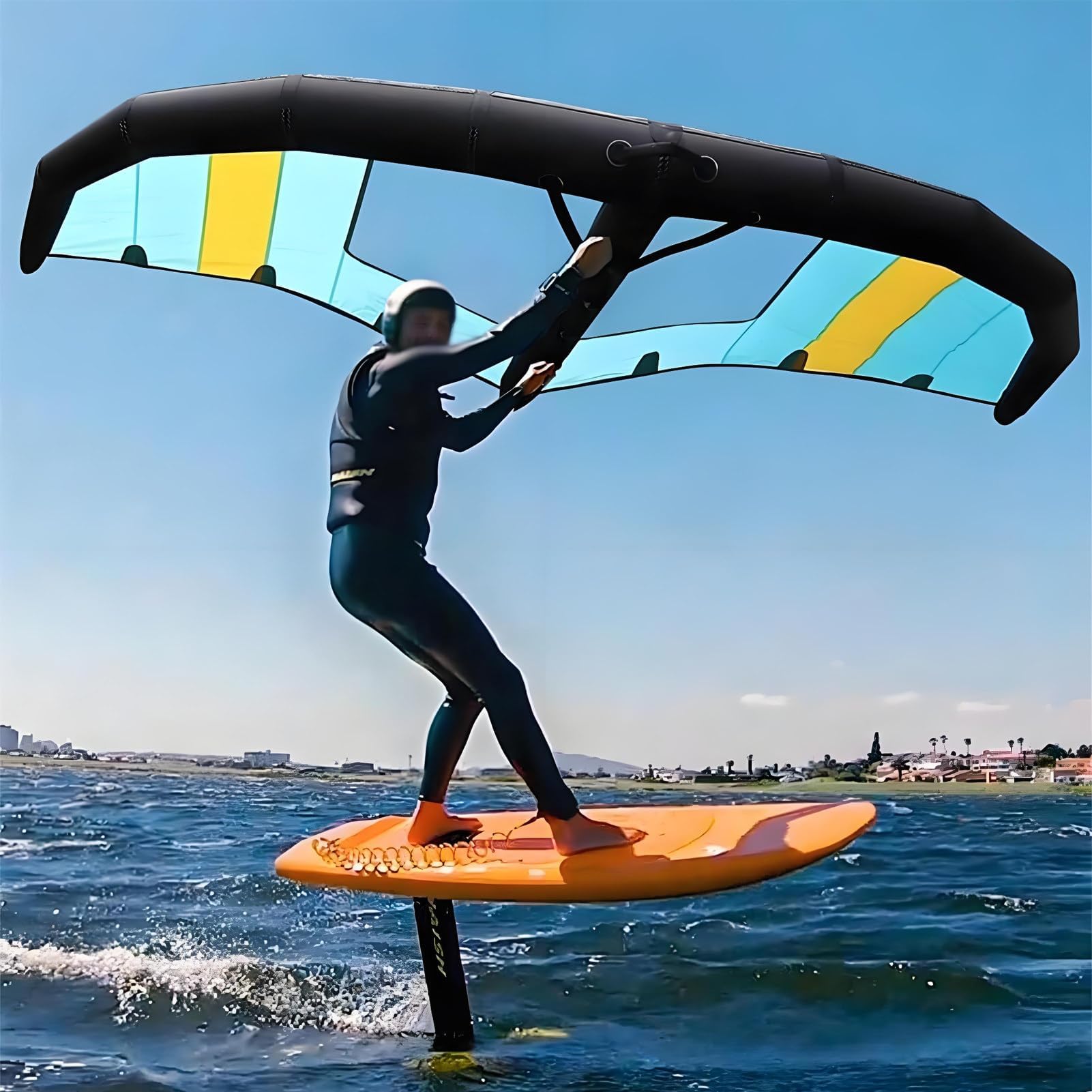 Tabla inflable de aluminio con vela de windsurf para adultos, tela Oxford duradera y PVC, ideal para deportes acuáticos y esquí de nieve surf
