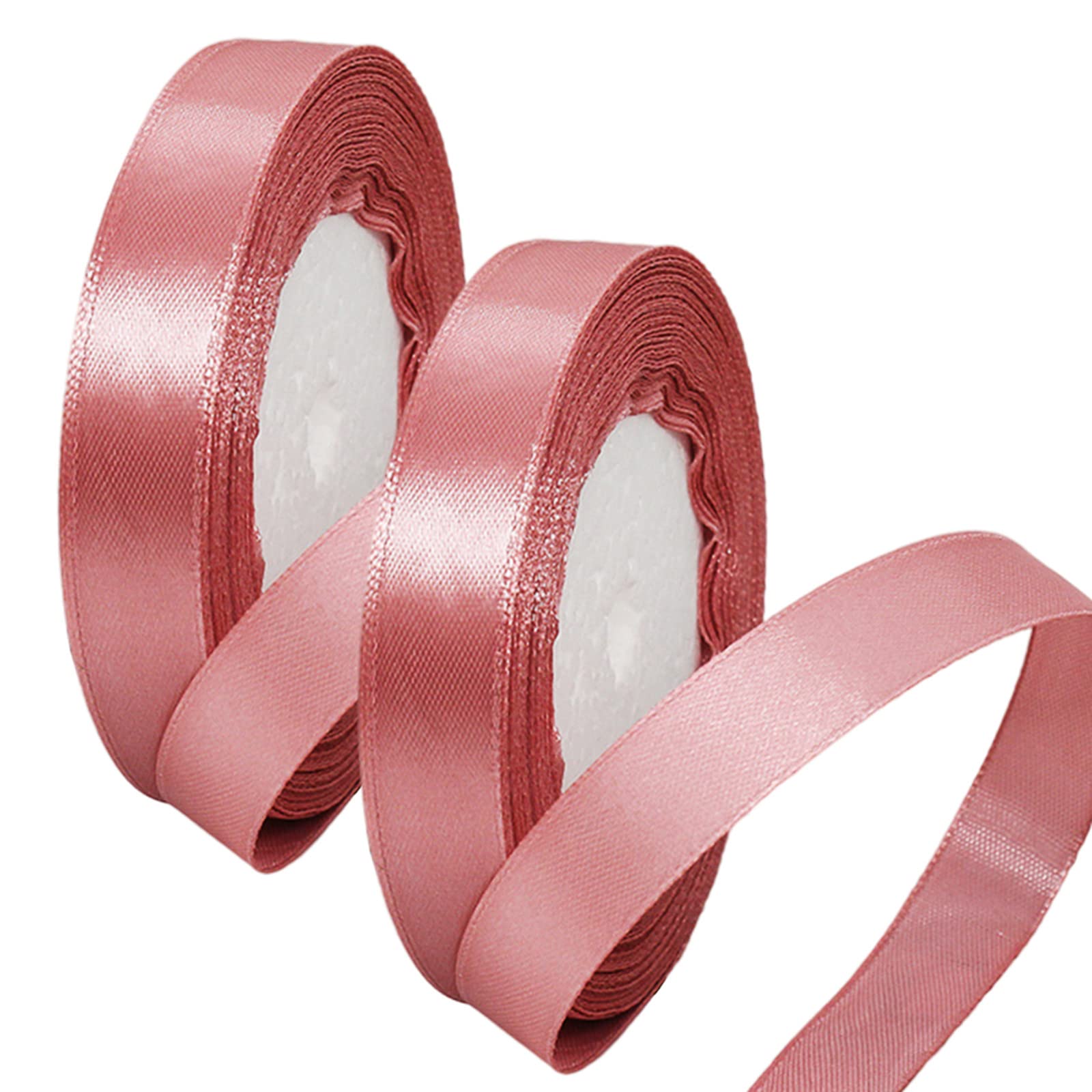 50mm Wide White Ribbon Thick Wedding Car Ribbon 22m, 2 inch Thick White Satin Ribbon for Gift Wrapping Wedding Car Christmas Birthday Cake Hair Bow Florist Bouquet Crafts Decorations — view 6