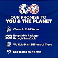 Vista 11 de ARM & HAMMER Fórmula de Limpieza Profunda contra Manchas, Paquetes de Detergente para Ropa Power Paks, 21