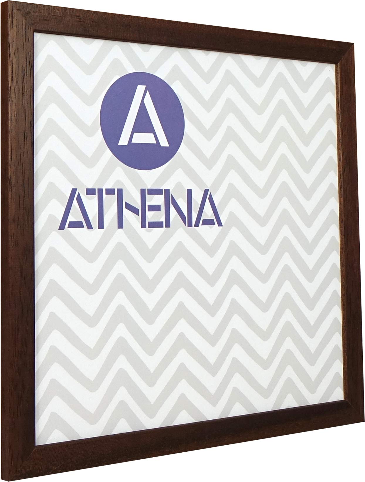 Athena Mahogany Dark Thin Premium Wood Picture Frame 60 X 60Cm - 60 X 60 Cm Square Frame - Photo Frame - 60X60 Frame With Clear Styrene Sheet & Wall Mounted Hook – 60 X 60 Cm