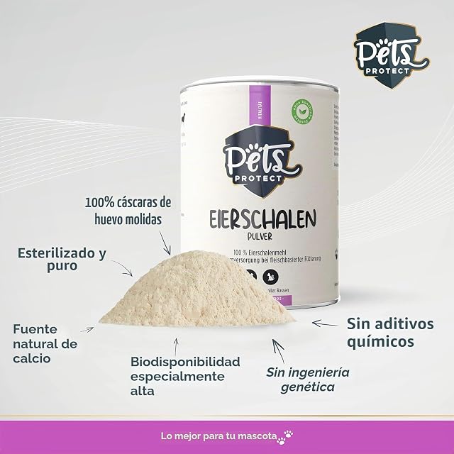 Foto 2 de 7 de Polvo de cáscara de huevo para perros y gatos