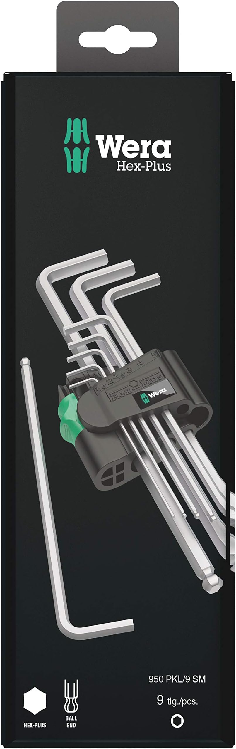 Wera Hex Key Sets with Storage (950 SPKL/9 SM N SB Long Arm