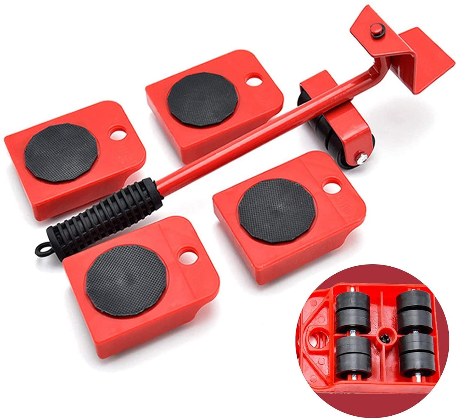 FEXMY Portable Heavy Duty Furniture Lifter with 4 Sliders for Easy and Safe Moving,Furniture Sliders Suitable for Washing Machines, Sofas and Wardrobes Mini Swivel (Lifter) (B09QSWB9WM) Amazon Price History, Amazon Price Tracker