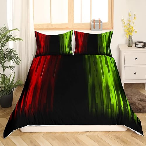 Miniatura 5 de Feelyou Juego de funda de edredón con efecto degradado para niños y niñas, color negro, gris y blanco, juego de funda de edredón para decoración de