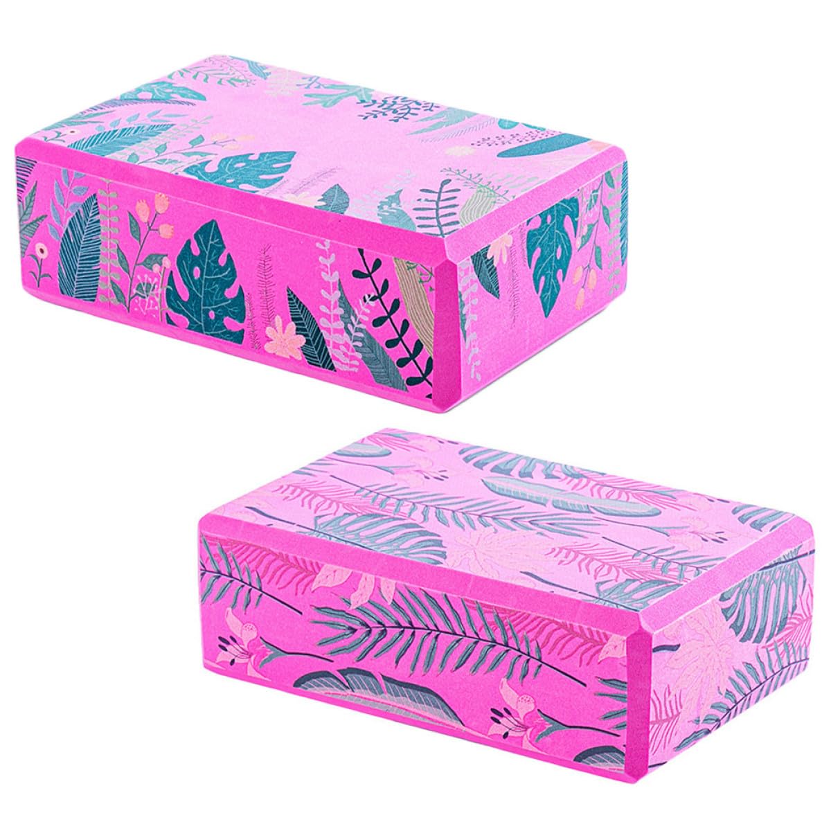 Bloques de Yoga Rectangulares Soporte para Articulaciones y Comodidad 2 Piezas de Alta Densidad Varios estilos de Eva para Principiantes en Yoga y Baile