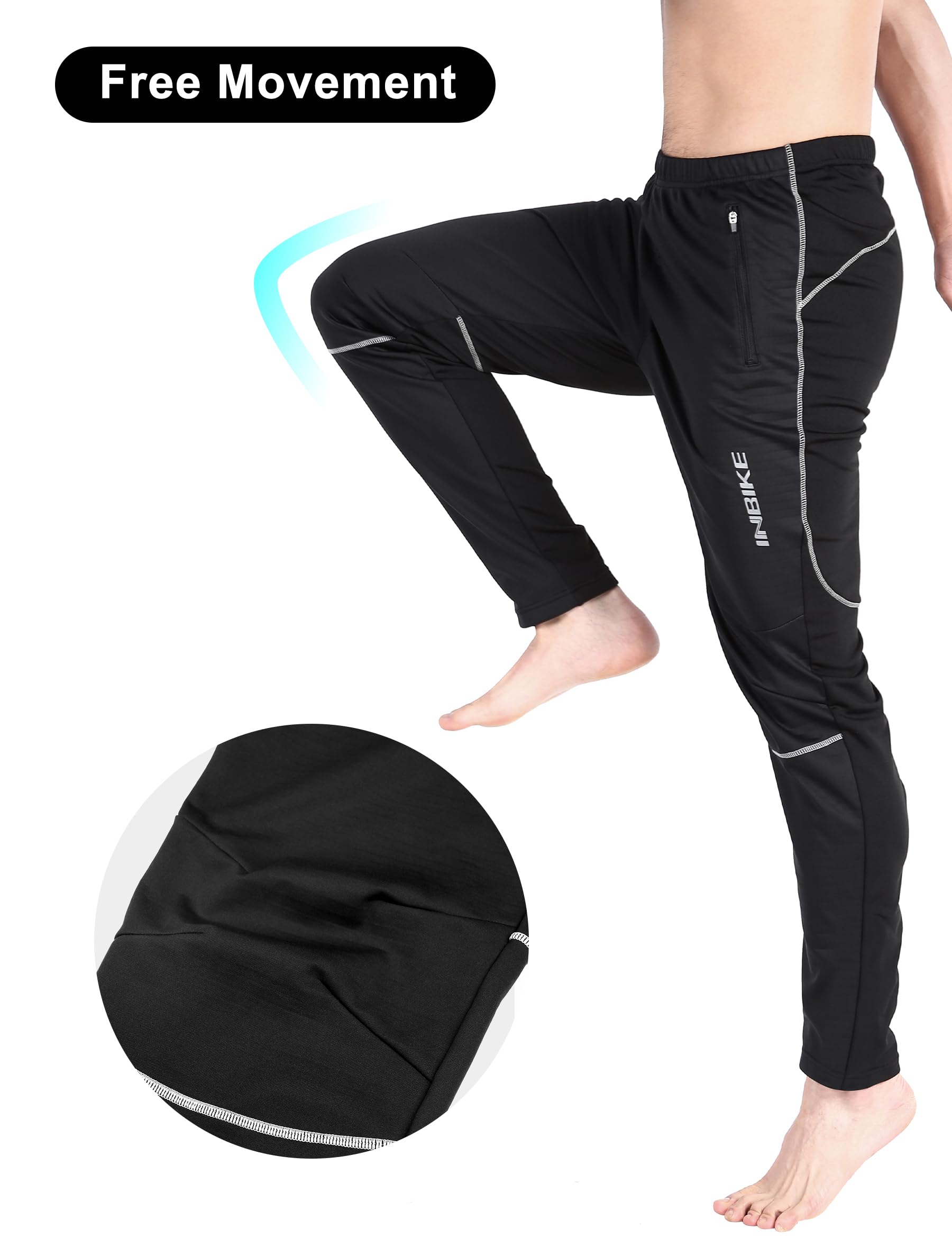 INBIKE Pantalon Largo Ciclismo Invierno Hombre Impermeable Montaña Senderismo Trekking