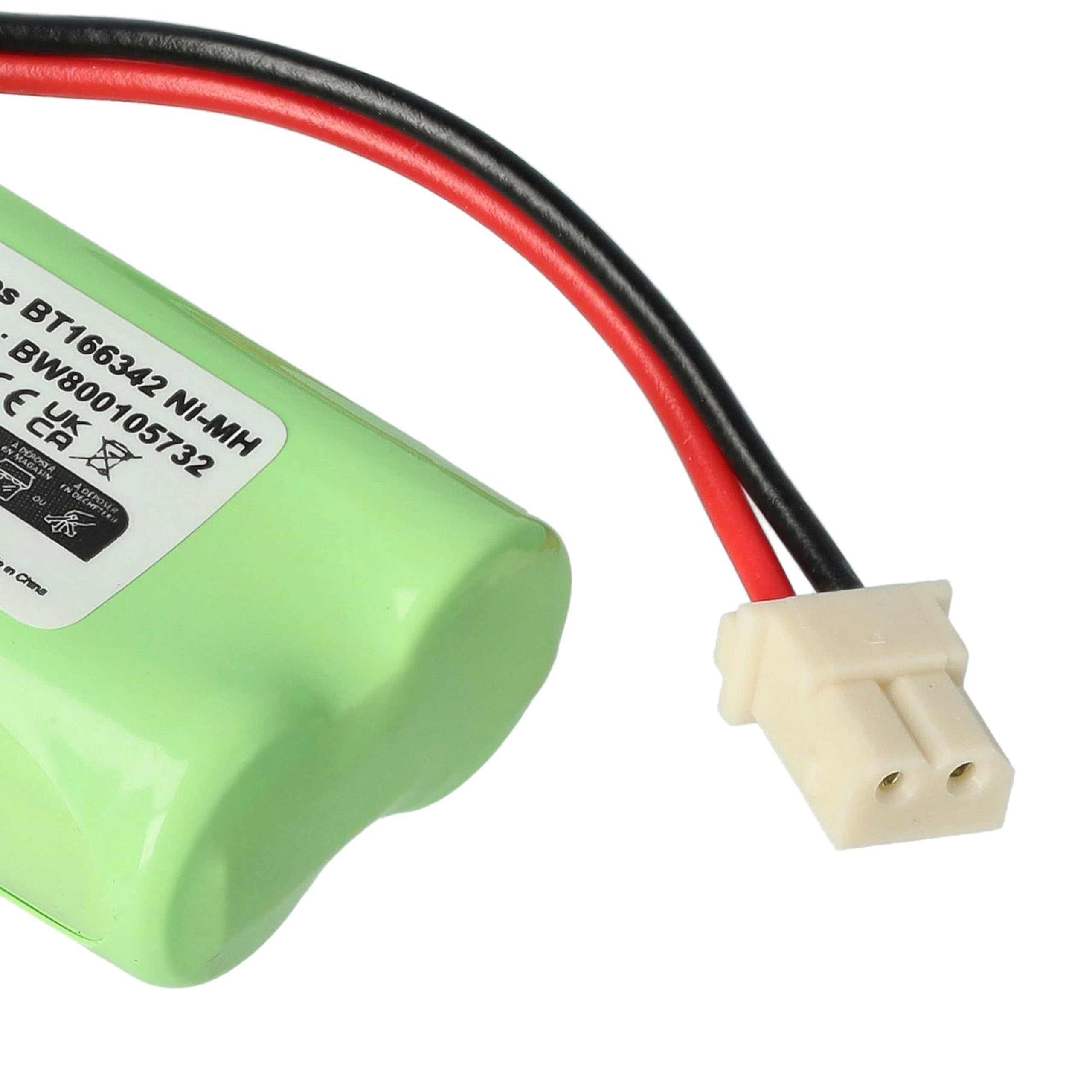 Vhbw Batteria Ricaricabile Per V-Tech CS6328, CS6328-2, CS6328-3, CS6328-4, CS6328-5 - 800mAh, 2,4V, NiMH. Sostituisce 89-1347-01-00, BT162342 E Altri.