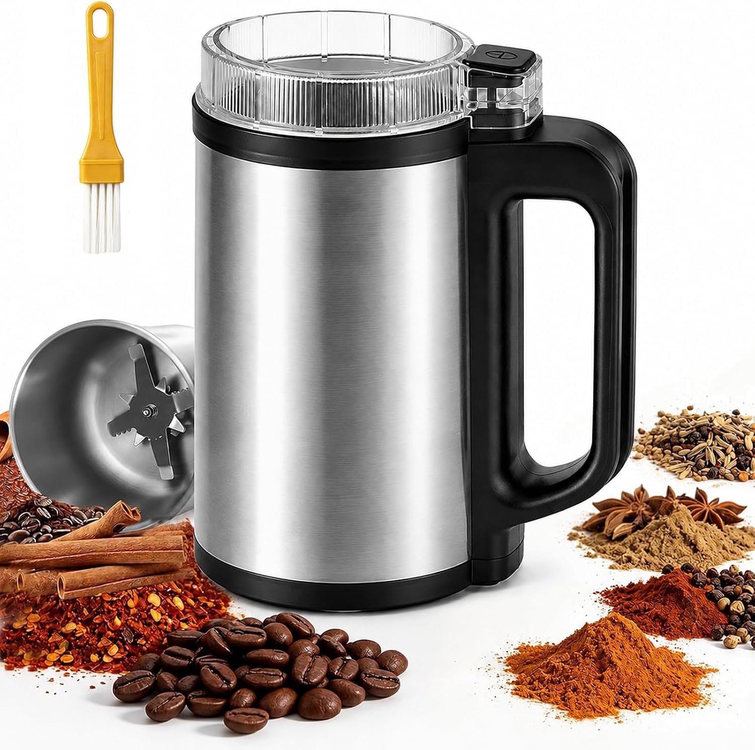 300w Coffee Grinder, 8Blade Spice Grinder for Coffee Bean,Dried Spice,Grain — image 1