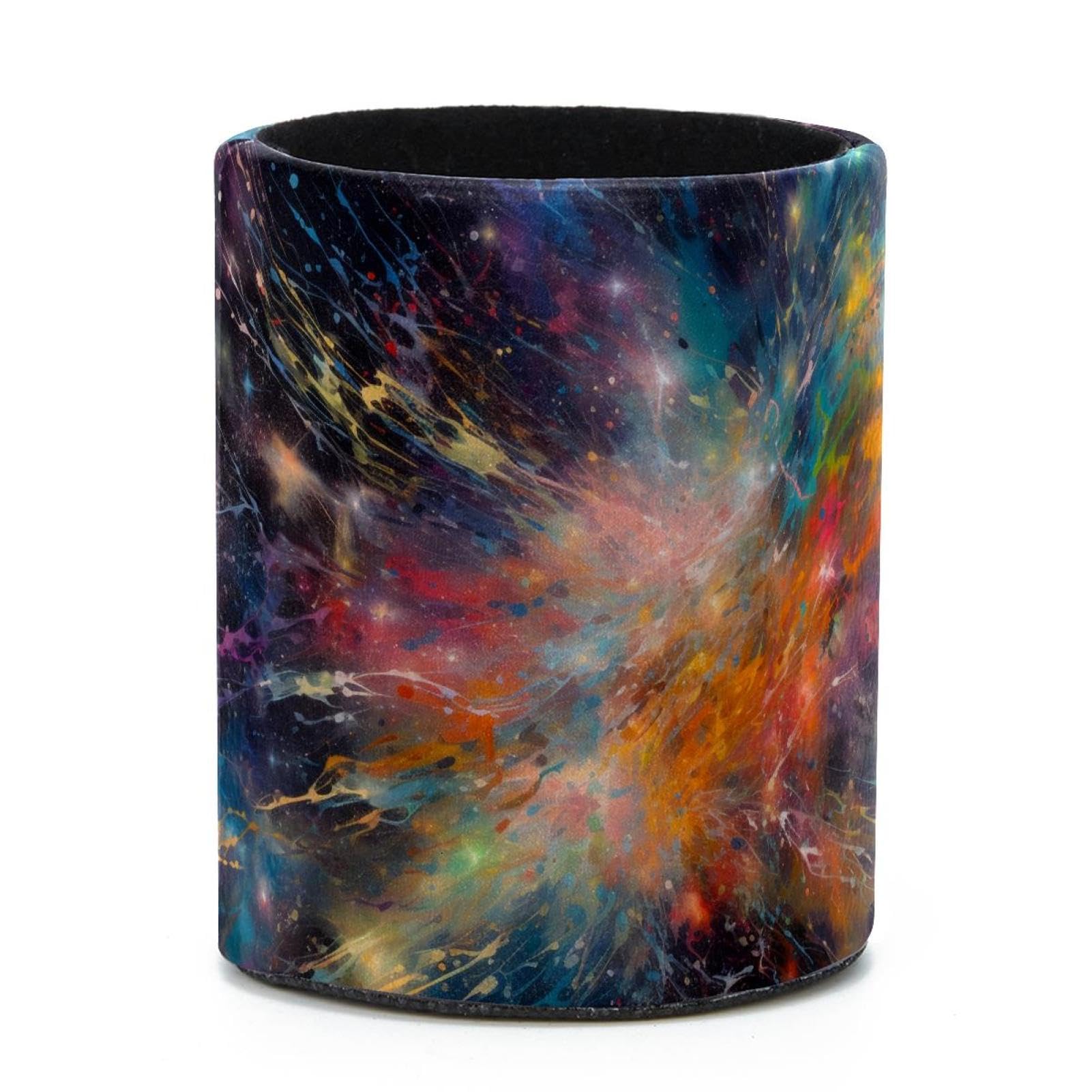 VAPOKF Round Pencil Holders for Desk, Dreamy Starry Sky Night Pen Holders Pen Pot Makeup Brushes Storage Desktop Stationery Supplies Organiser for Home Office