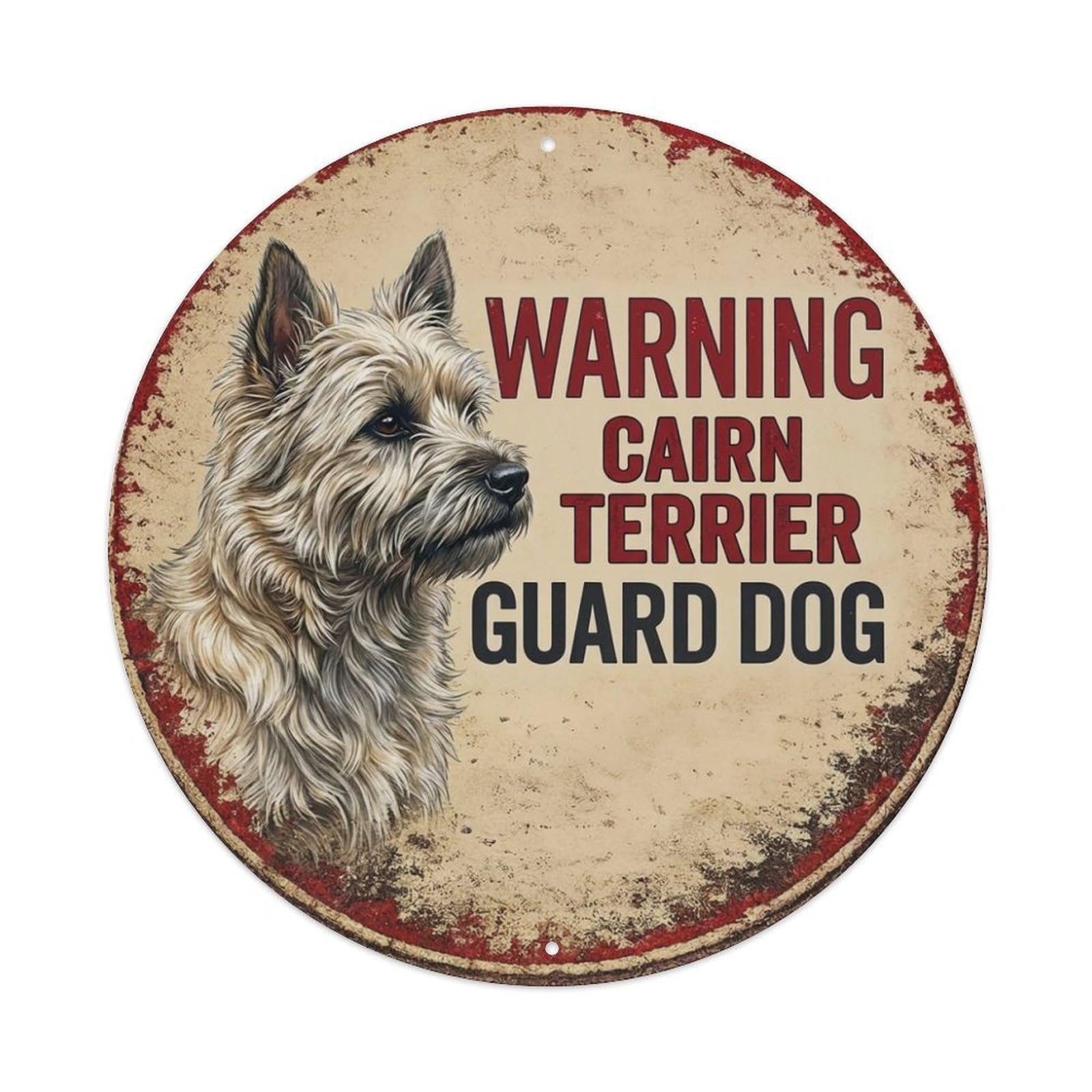Tgrcjimh Style Metal Tin Sign Vintage Warning Cairn Terrier