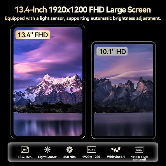 13 inch Tablet Android 120Hz FHD 256GB UnisocT7300 LTE Tablet with keyboard