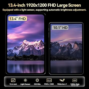 13 inch Tablet Android 120Hz FHD 256GB UnisocT7300 LTE Tablet with keyboard