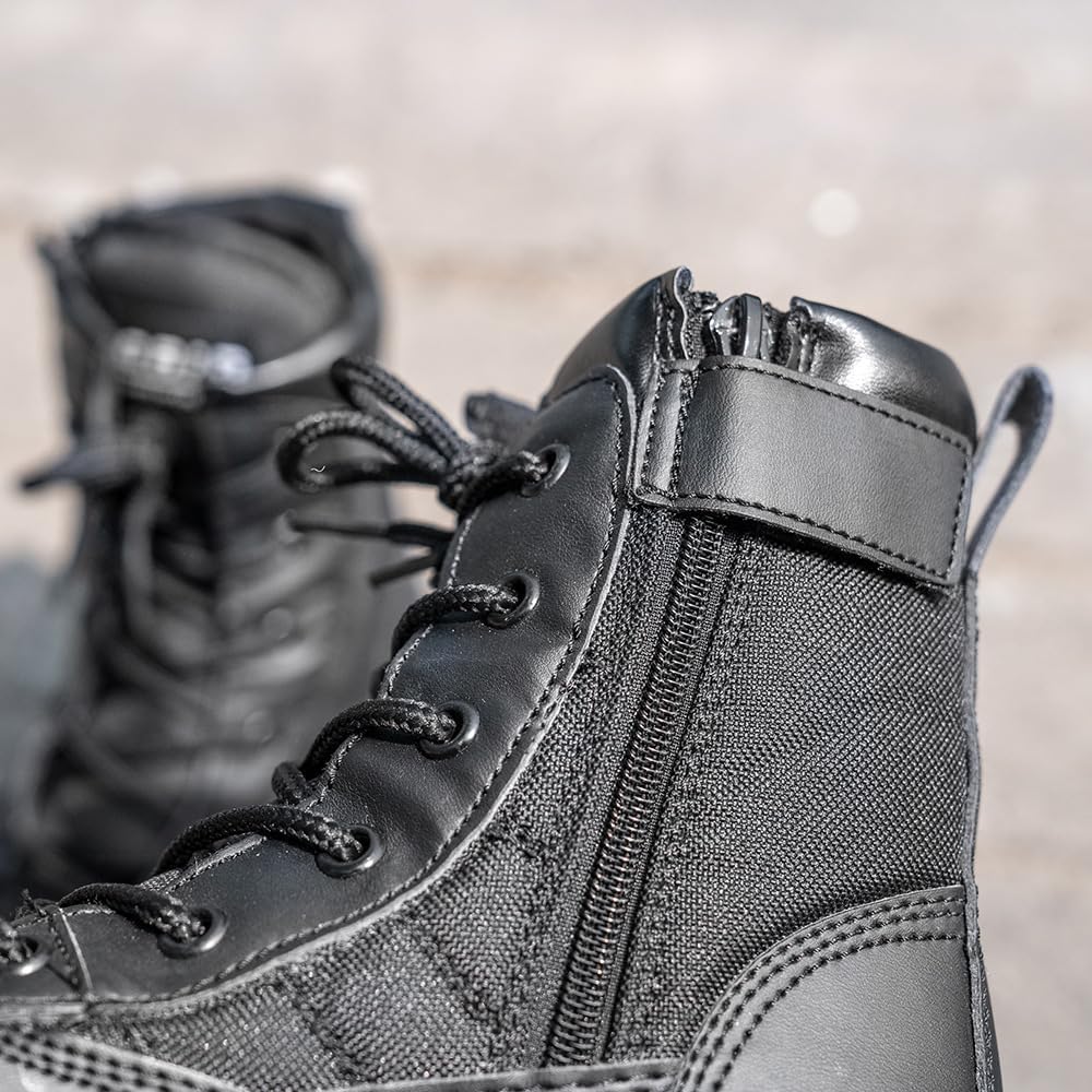 Kids Tactical Hiking Boots Boys Girls, Lace-Up Combat Army Camp Non-slip Big Kid Outdoor Desert Military Shoes