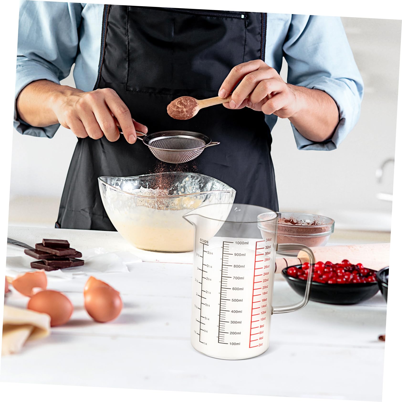 Misurino in Vetro Graduato 1000ml per Cucina e Caffè