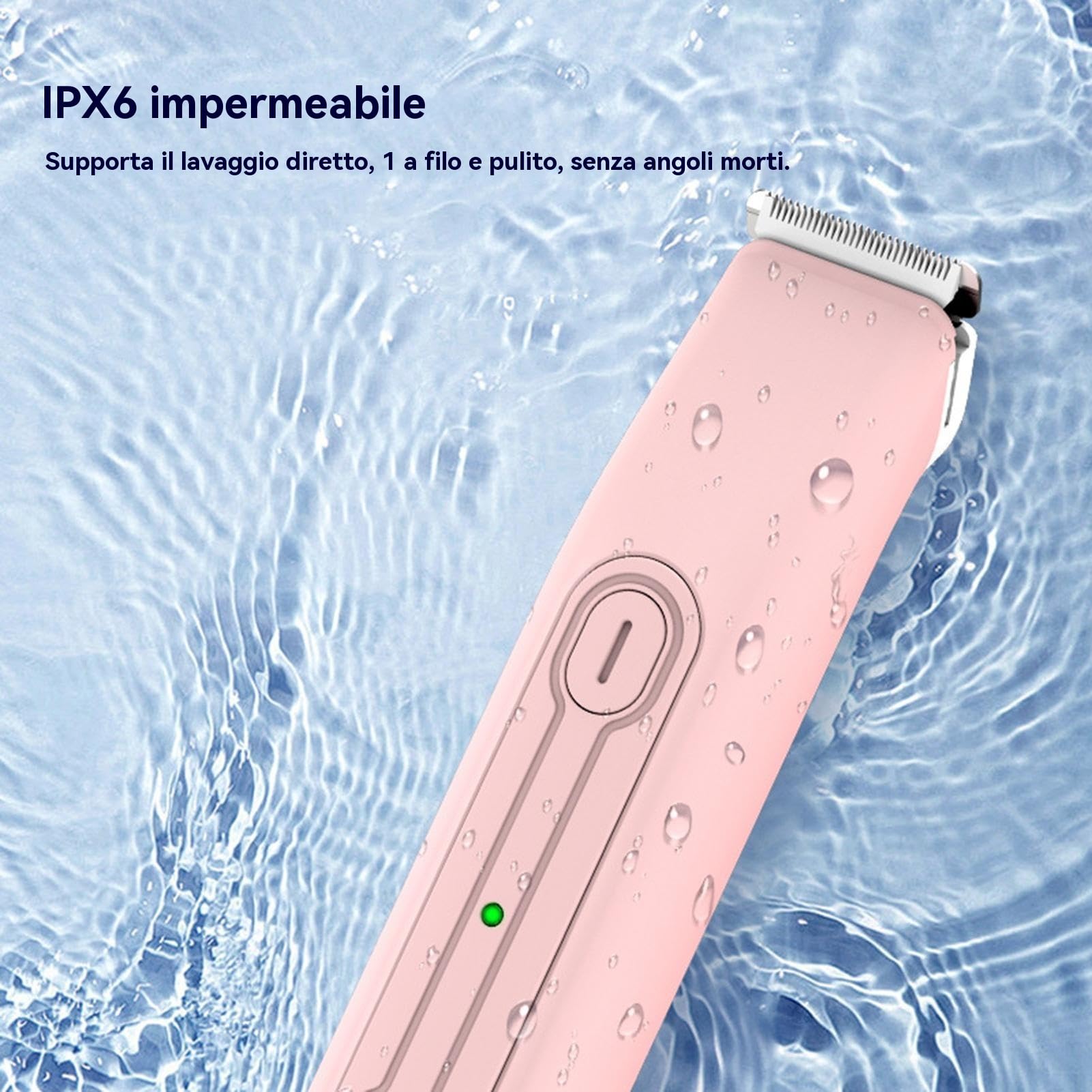 Depilatore per Bikini | Epilatore Impermeabile | Body Groomer Ricaricabile Portatile a Doppia Testa per Casa Viaggio Ascelle Zona Intima Bikini