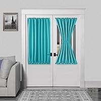 Vista 115 de Cortinas Dwcn para puerta, con bolsillo para barra Blanco grisáceo