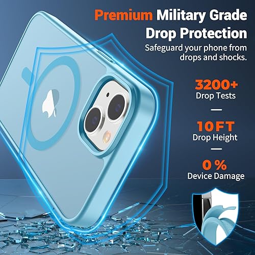 Miniatura 593 de SUPFINE Funda magnética para iPhone 11 (compatible con MagSafe) (protección contra caídas de grado militar), translúcida mate a prueba de golpes
