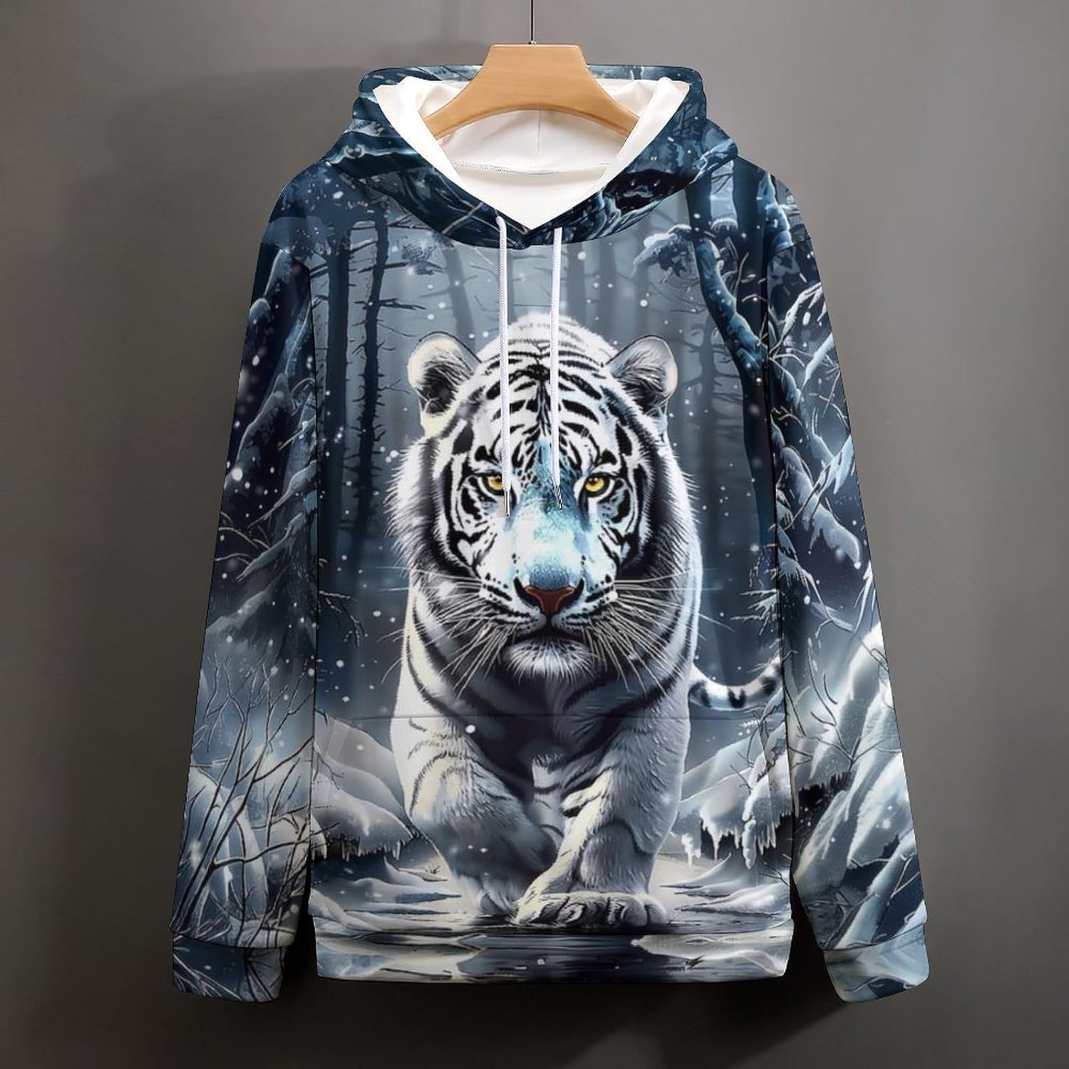 Men's Tiger Graphic Hoodies Fantasy Animal Theme Sweatshirts Autumn and Winter Long Sleeve Pullovers - Image 5