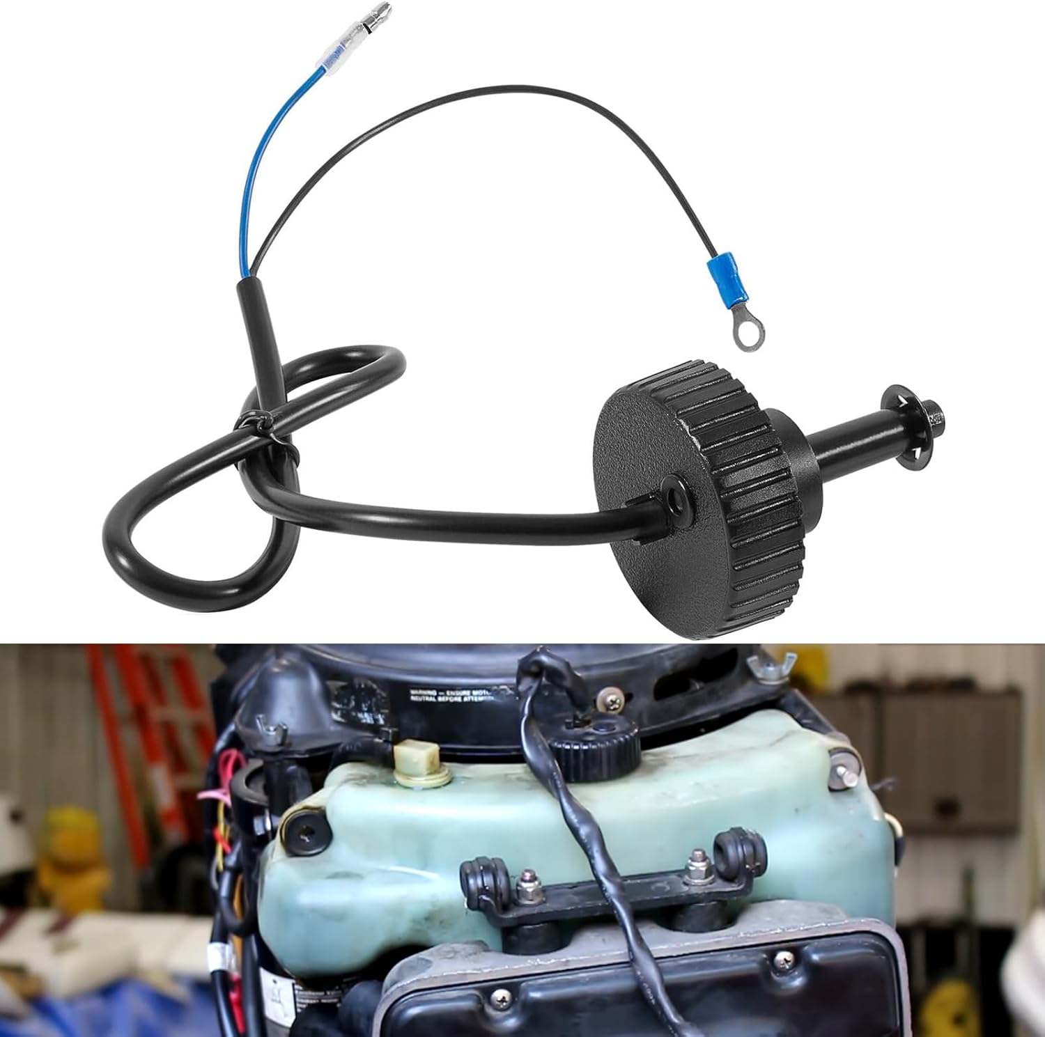 Generic 6-43300A9 Oil Tank Cap with Float Switch for Mercury MerCruiser 115-275 HP SportJet 210 240 Replacement 43300A1, 43300A9, 99024A4 - Black Plastic