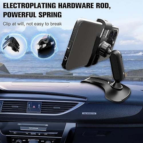 Miniatura 5 de Soporte universal de teléfono para tablero de instrumentos de 360, ofrece un soporte de teléfono seguro para tablero de automóvil para soporte de