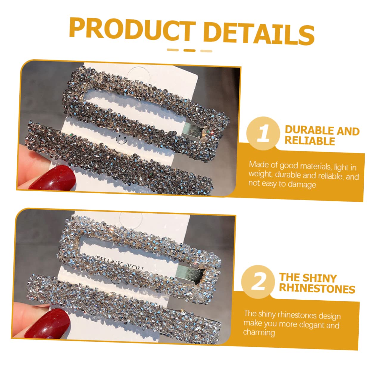 FRCOLOR 30stücke Rhinestone Haarklammern Teilig Champagner Elegante Haarspangen Für Frauen Für Verschiedene Anlässe Einfaches Styling Für Dickes Glattes Oder Lockiges Haar Modische