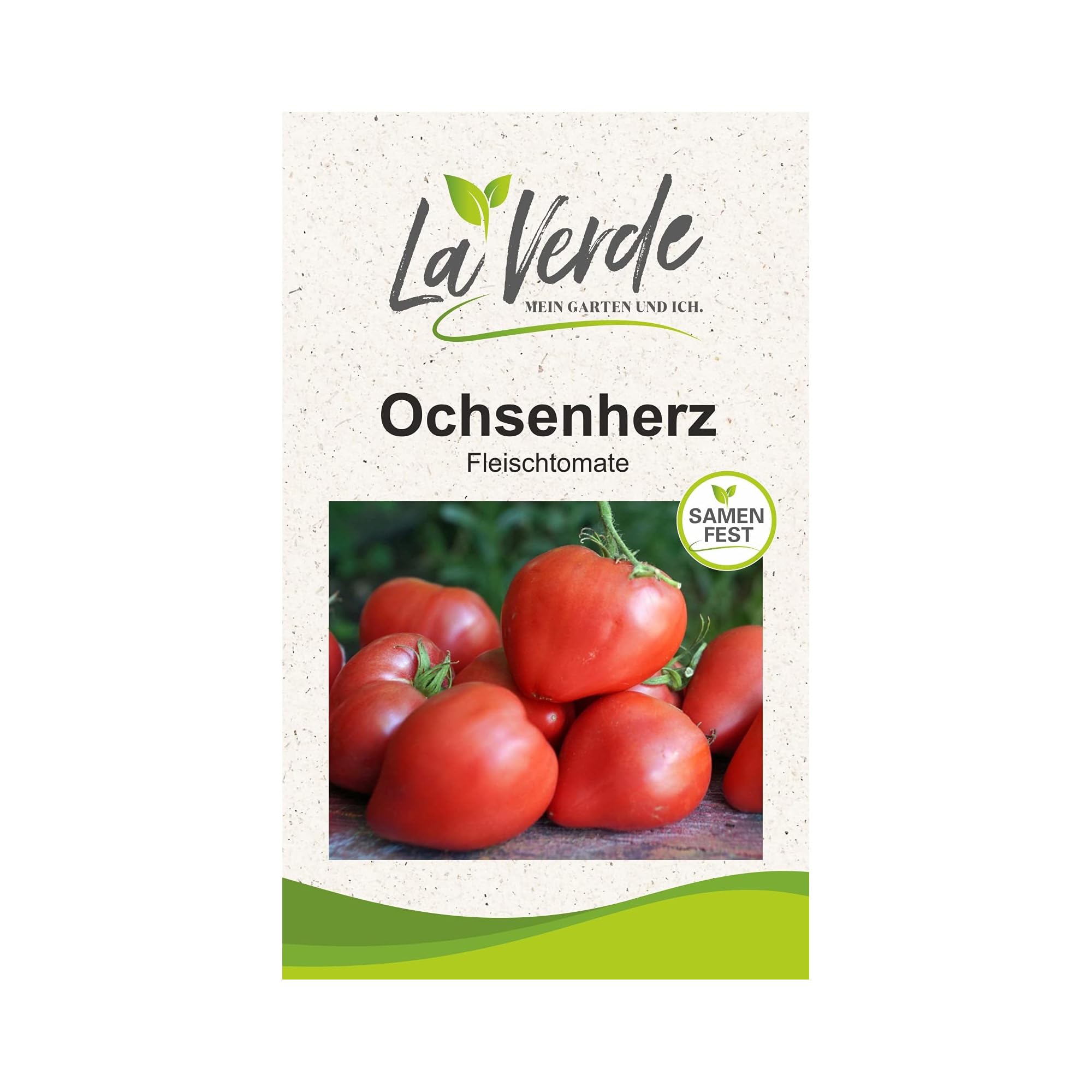 La Verde MEIN GARTEN UND ICH. Ochsenherz Tomatensamen für ca. 10 Pflanzen, großfrüchtige Fleischtomate, Saatgut ohne Gentechnik