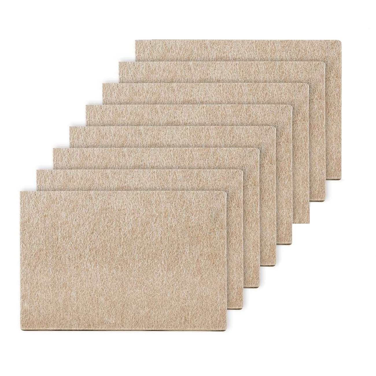 Furniture Pads Floor Protectors Felt Pads - 8 PCS, 20 x 15 cm, 5 mm Thick, Self-Adhesive Furniture Pads for Chair Furniture Legs