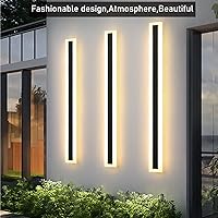 Vista 3 de Paquete de 2 luces LED de pared modernas para exteriores de 59 pulgadas, 45 W, impermeables, IP65, blanco cálido, 110 V, lámpara de pared
