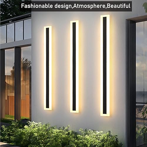 Miniatura 3 de Paquete de 2 luces LED de pared LED de 23.6 pulgadas de largo, 18 W, impermeables, IP65, blanco cálido, 120 V, lámpara LED de montaje en pared,