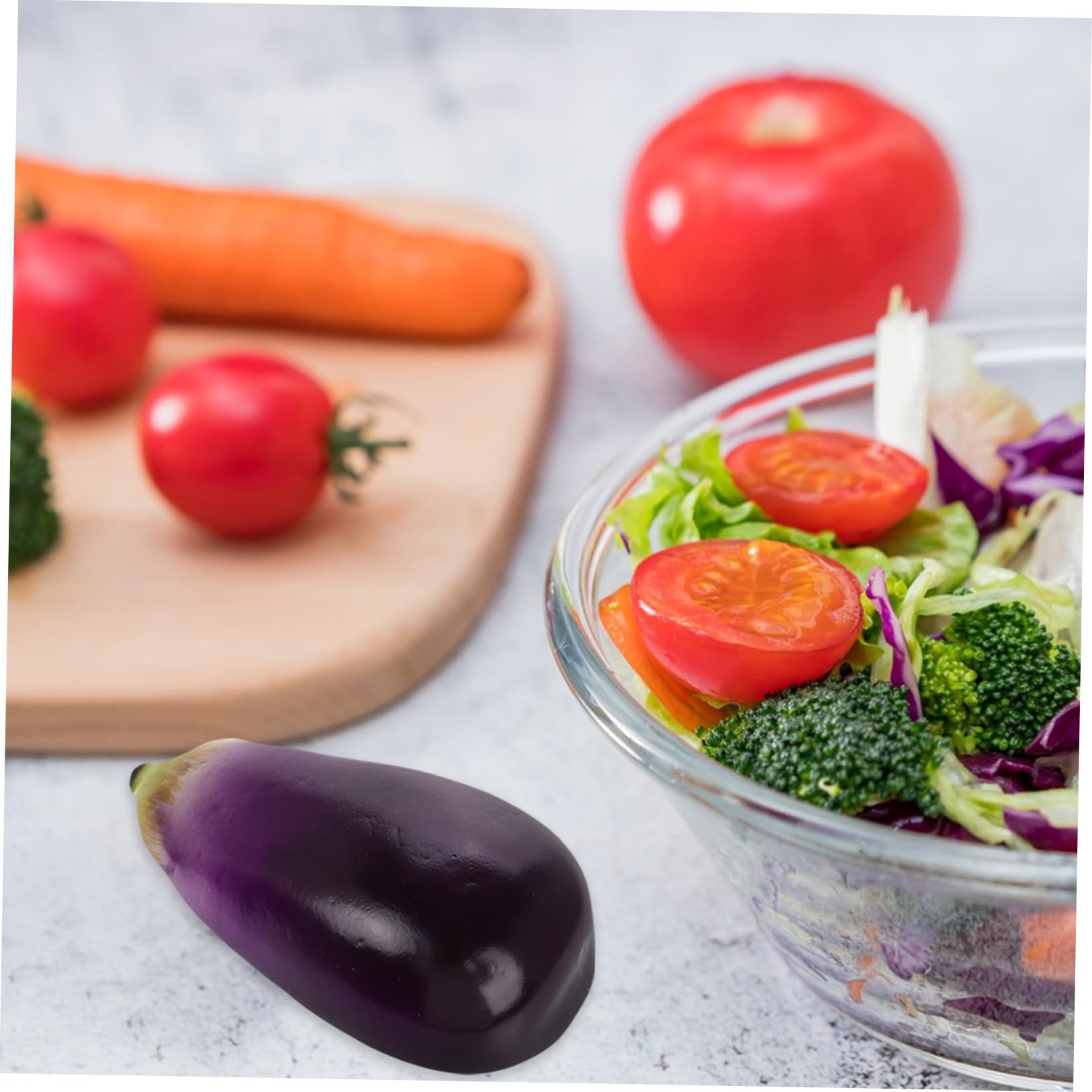 Alipis 2 Sätze Simulation Aubergine Bogus Plastikenten Gefärten Im Kindergarten Bastelbedarf Realistische Aubergine Gefälschte Aubergine Gemüsemodell Dekoratives Gemüse Schaum 6 Stück * 2